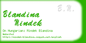 blandina mindek business card